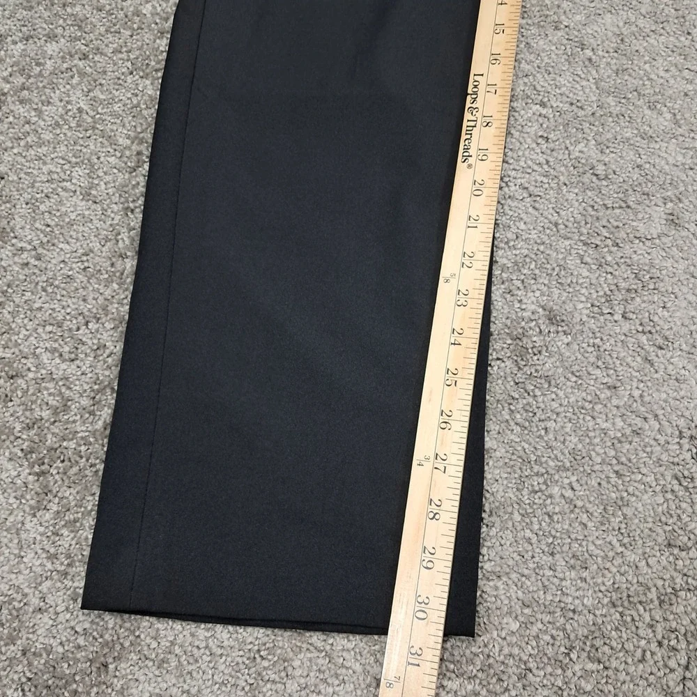 Haggar Mens Eclo Stria Classic Fit Dress Pants Black 32x32 1038267 Flat‎ Front